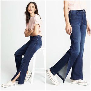 MOTHER The Hustler Sidewinder High Waisted Denim Flare Side Slit Jeans - Size 26